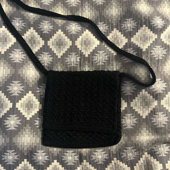 The Sak Handbags - The Sak black crossbody crochet purse